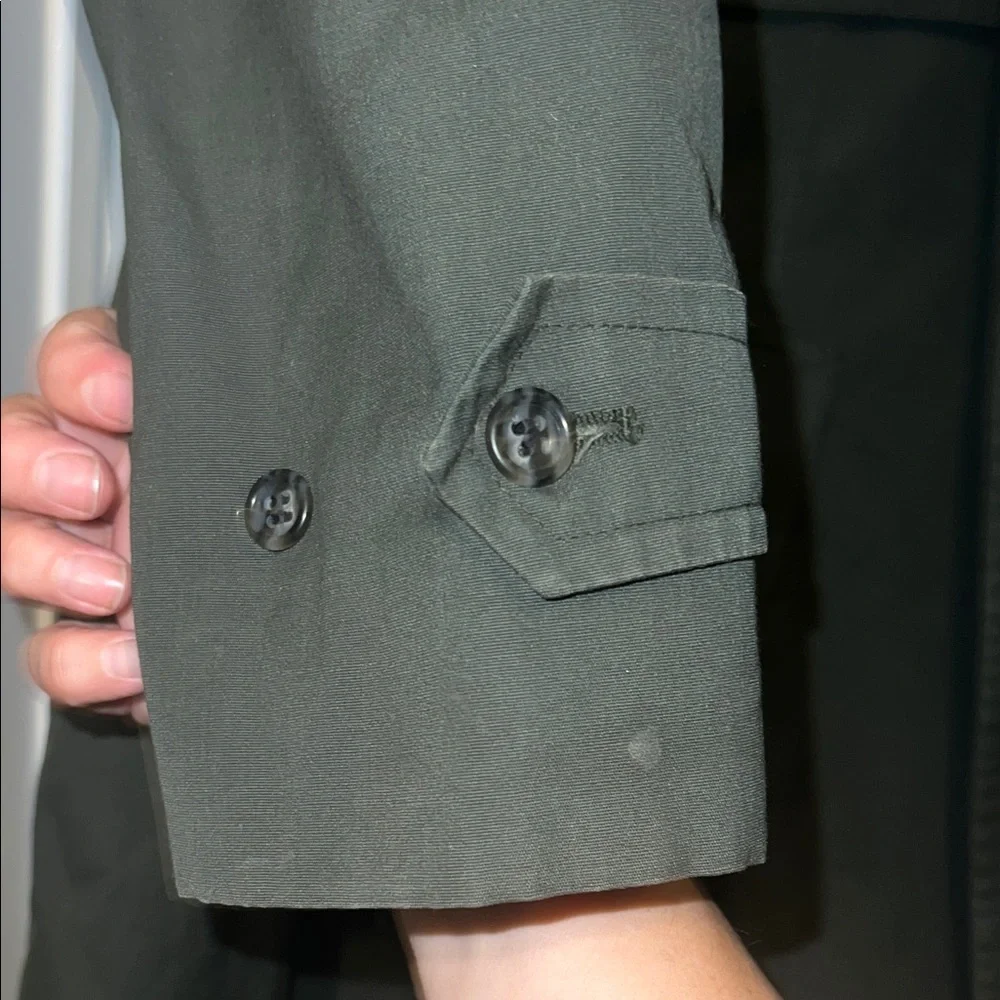 London Fog Men's Dark Green Trench Coat - Picture 9 of 9